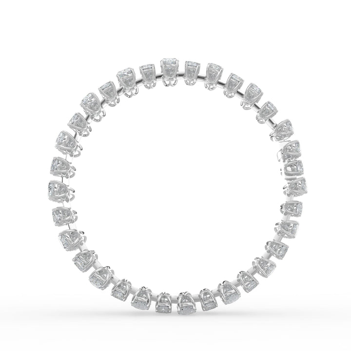 34.5Cttw Emerald Shaped Lab Grown Diamond (F/VS)  Bracelet in 14K Gold