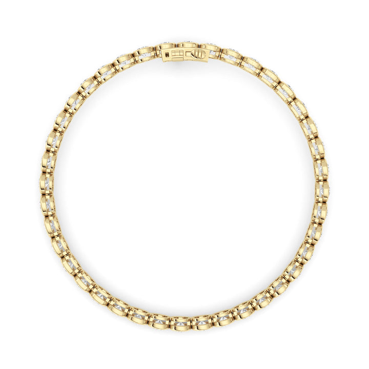 Round Lab Grown Diamond (F/VS ) Bracelet Bracelet in 14K Gold