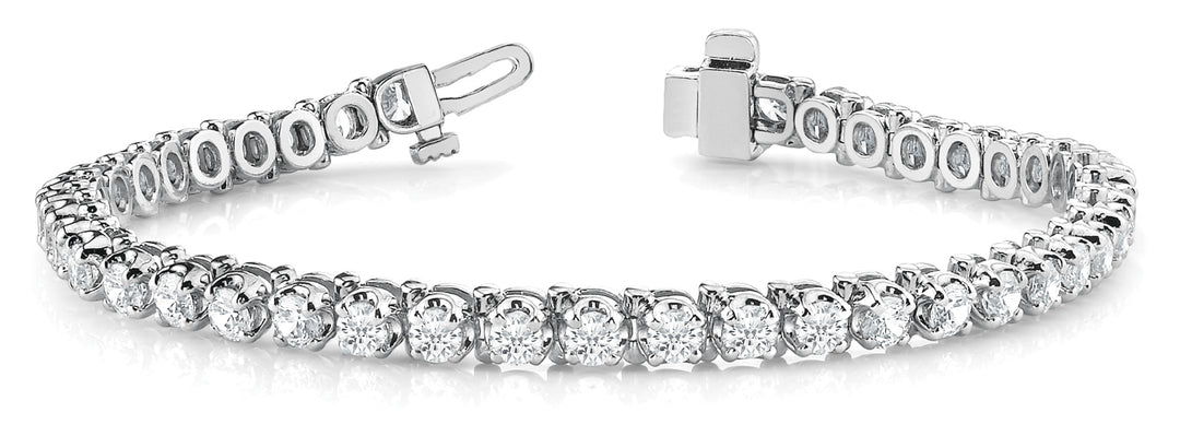 18K White Gold Lab Diamond Tennis Bracelet