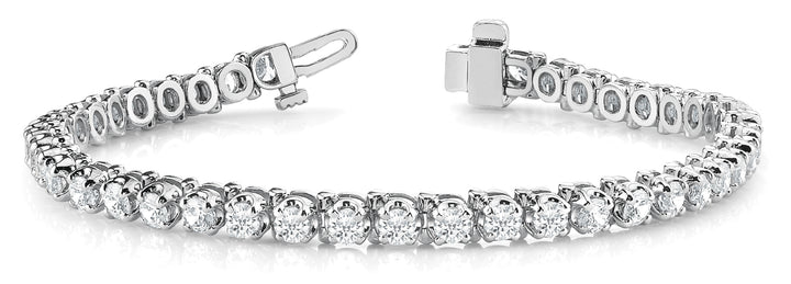 White Platinum Diamond Line Bracelet