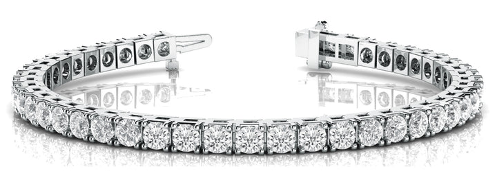 White Platinum 1.48 CTW Lab Diamond Tennis Bracelet