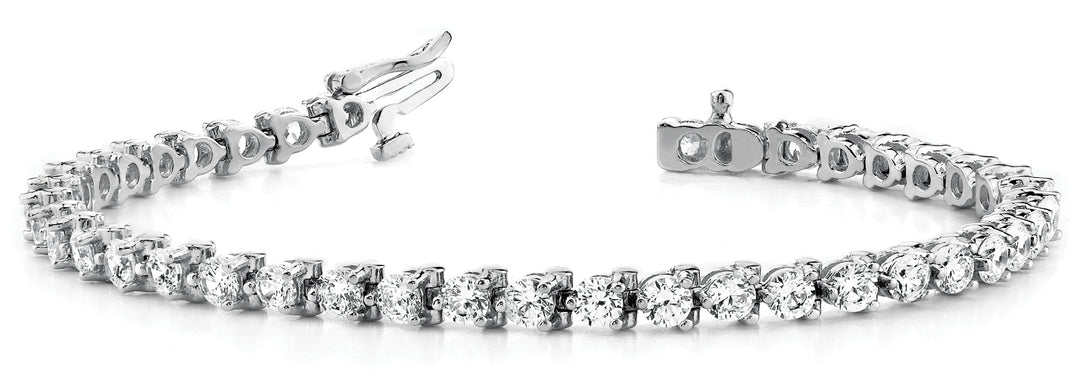 18K White Gold Lab Diamond Tennis Bracelet