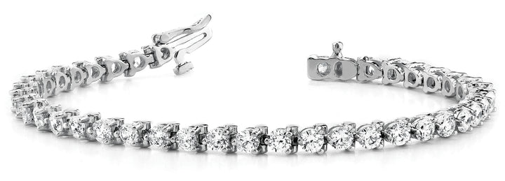 18K White Gold Lab Diamond Tennis Bracelet