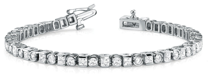 Platinum White Diamond In-Line Bracelet