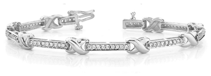 White Platinum 72-Diamond Fashion Bracelet