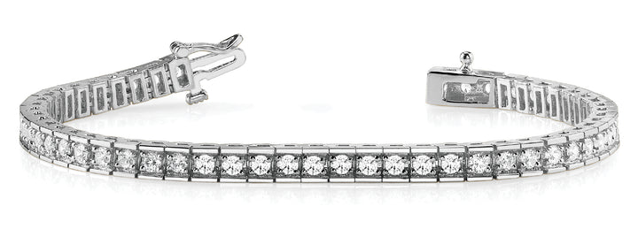 White Gold Lab Diamond In Line Tennis Bracelet