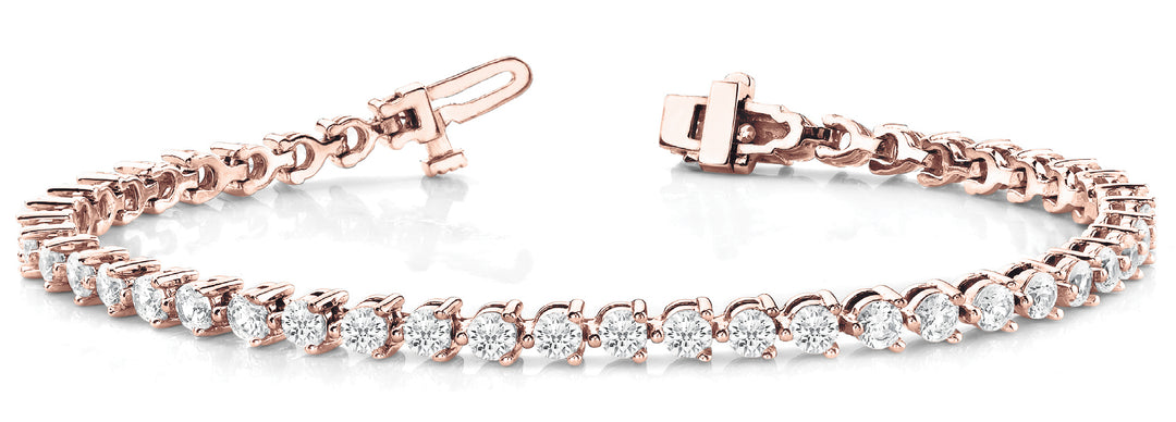 3 1/4 ct tw Lab Diamond Bracelet In Line  Prong Set