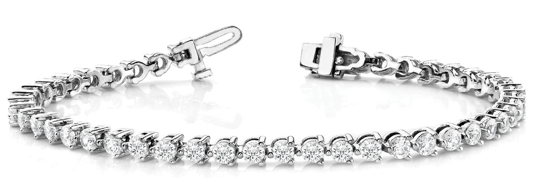 5 ct tw Lab Diamond Bracelet In Line  Prong Set