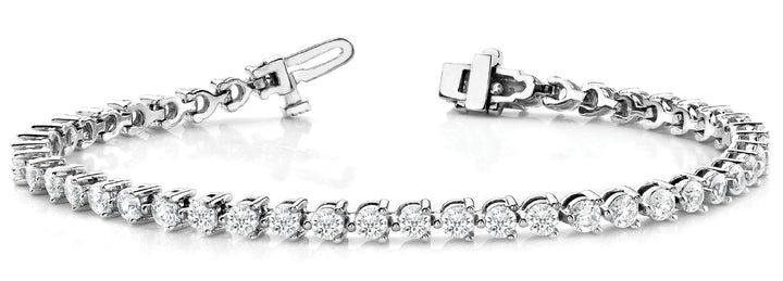 5 ct tw Lab Diamond Bracelet In Line  Prong Set