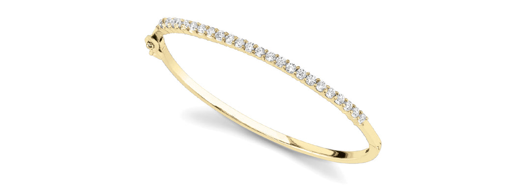 Yellow Gold Lab Diamond Classic Bangle