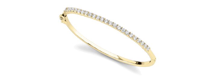 Yellow Gold Lab Diamond Classic Bangle