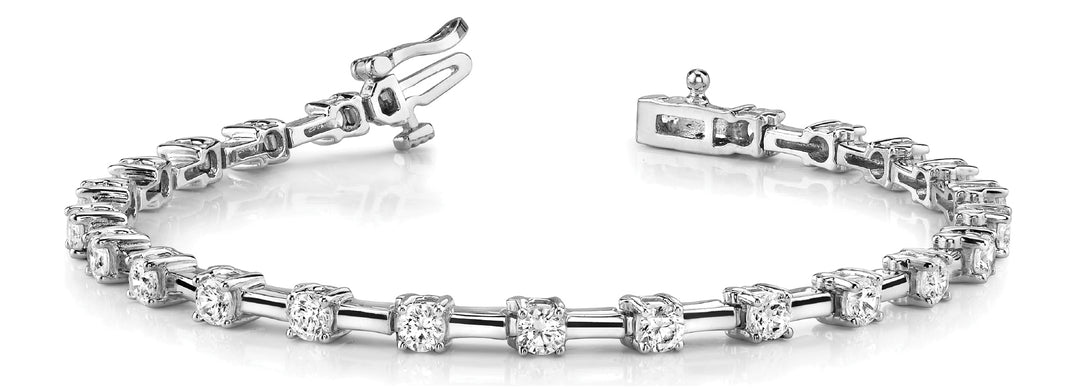 White Gold Lab Diamond Fashion Tennis Bracelet