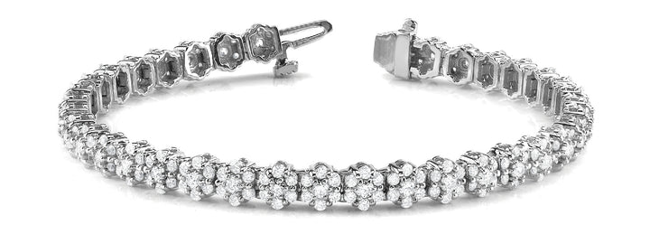 18K White Gold Lab Diamond Tennis Bracelet
