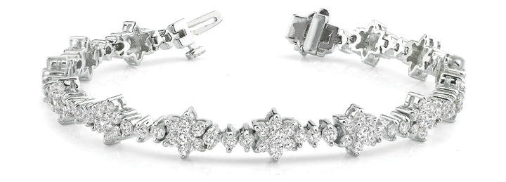 White Platinum Lab Diamond Fashion Bracelet