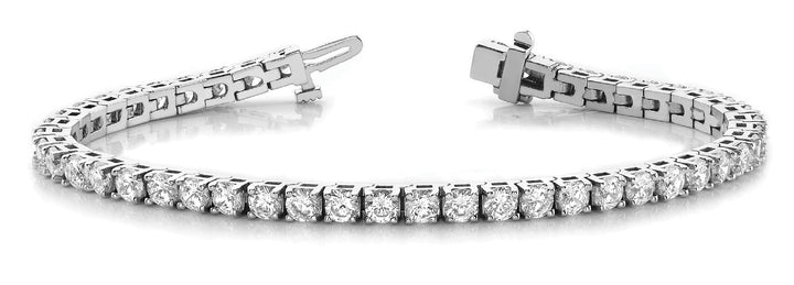 White Platinum 67-Diamond In-Line Tennis Bracelet
