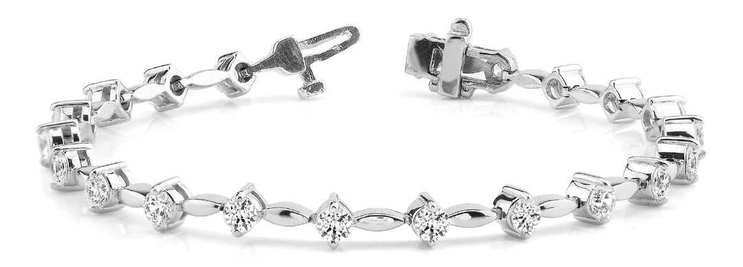 White Platinum 31-Diamond Fashion Tennis Bracelet