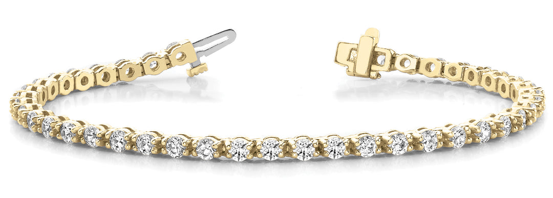 18K Yellow Gold Lab Diamond Tennis Bracelet