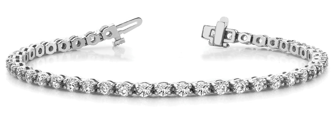 3 ct tw Lab Diamond Bracelet In Line Bar Set