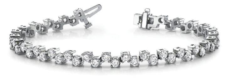 14K White Gold Lab Diamond Tennis Bracelet
