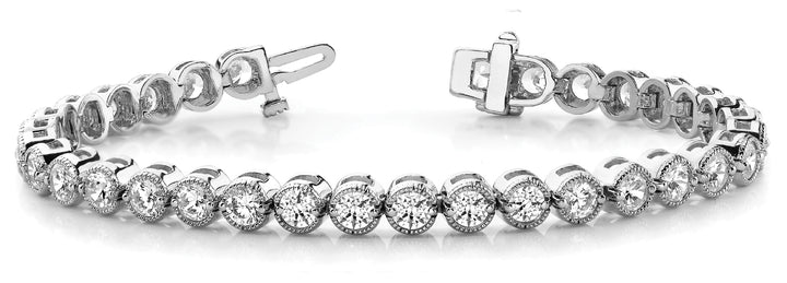 Platinum Diamond In Line Tennis Bracelet