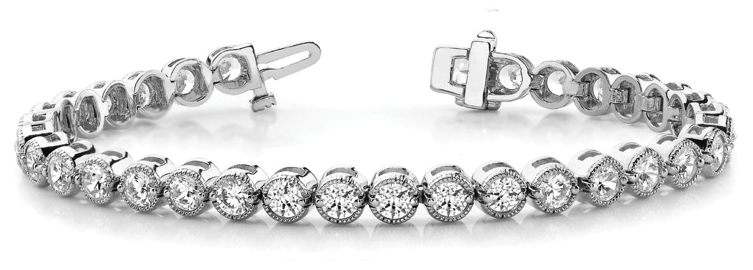 18K White Gold Lab Diamond Tennis Bracelet