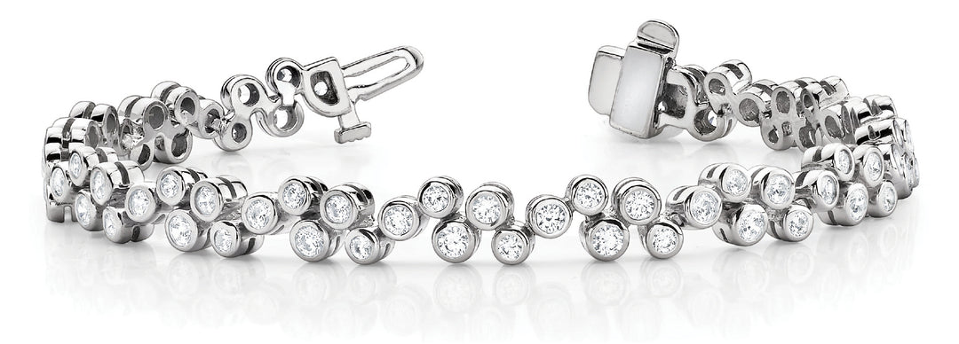 Platinum White Diamond Fashion Bracelet