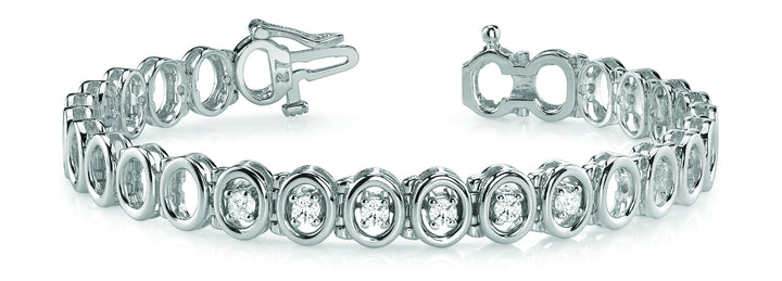 White Gold Lab Diamond Fashion Tennis Bracelet