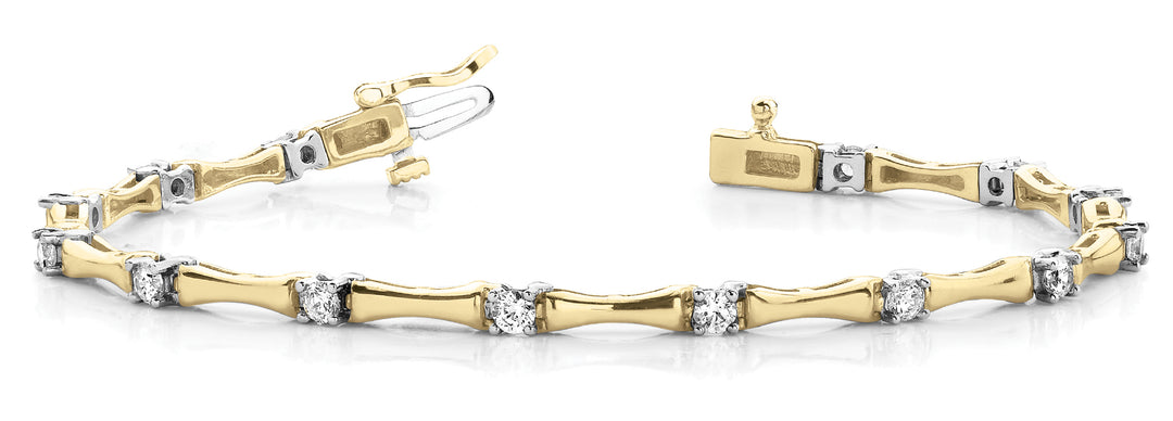 14K Yellow Gold Diamond Fashion Bracelet