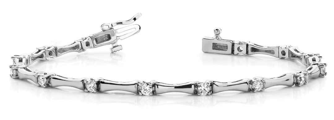 White Gold Lab Diamond Fashion Tennis Bracelet