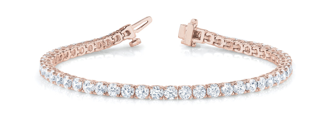 4 5/8 ct tw Lab Diamond Bracelet In Line Prong Set