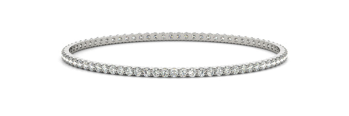 18K White Gold Diamond Bangle Bracelet