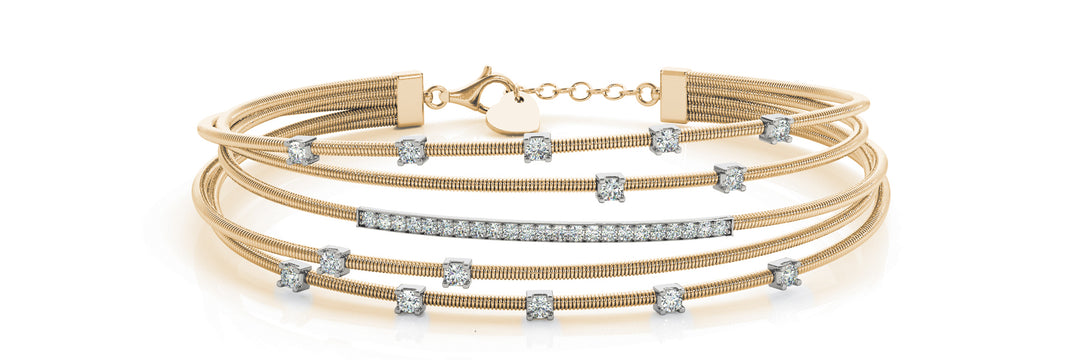 5/8 ct tw Lab Diamond Bangle Italian Made
