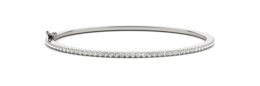 White Gold Diamond Bangle Bracelet