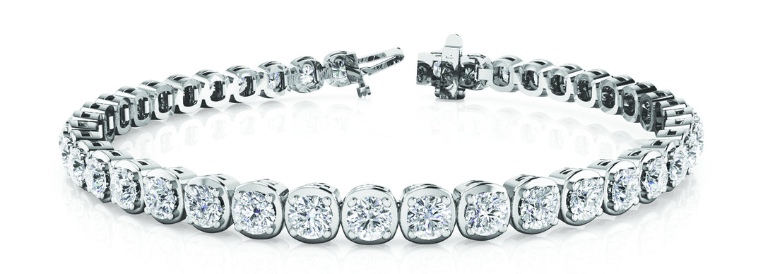 18K White Gold Lab Diamond Tennis Bracelet