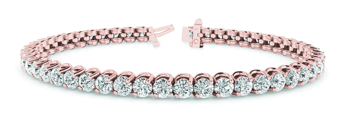 Rose Gold Lab Diamond Inline Tennis Bracelet