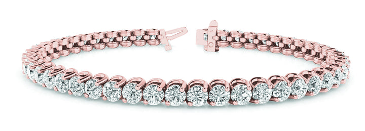 Rose Gold Lab Diamond Inline Tennis Bracelet