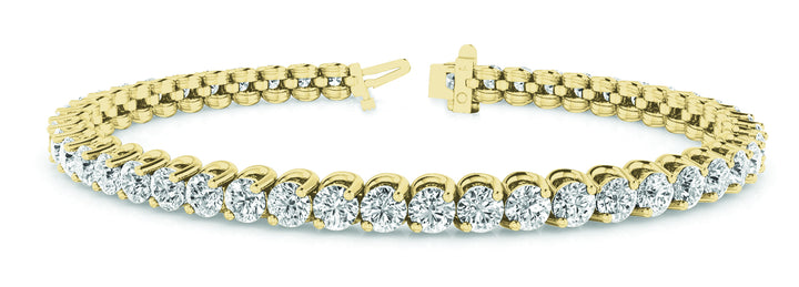 18K Yellow Gold Lab Diamond Tennis Bracelet