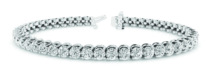 18K White Gold Lab Diamond Tennis Bracelet
