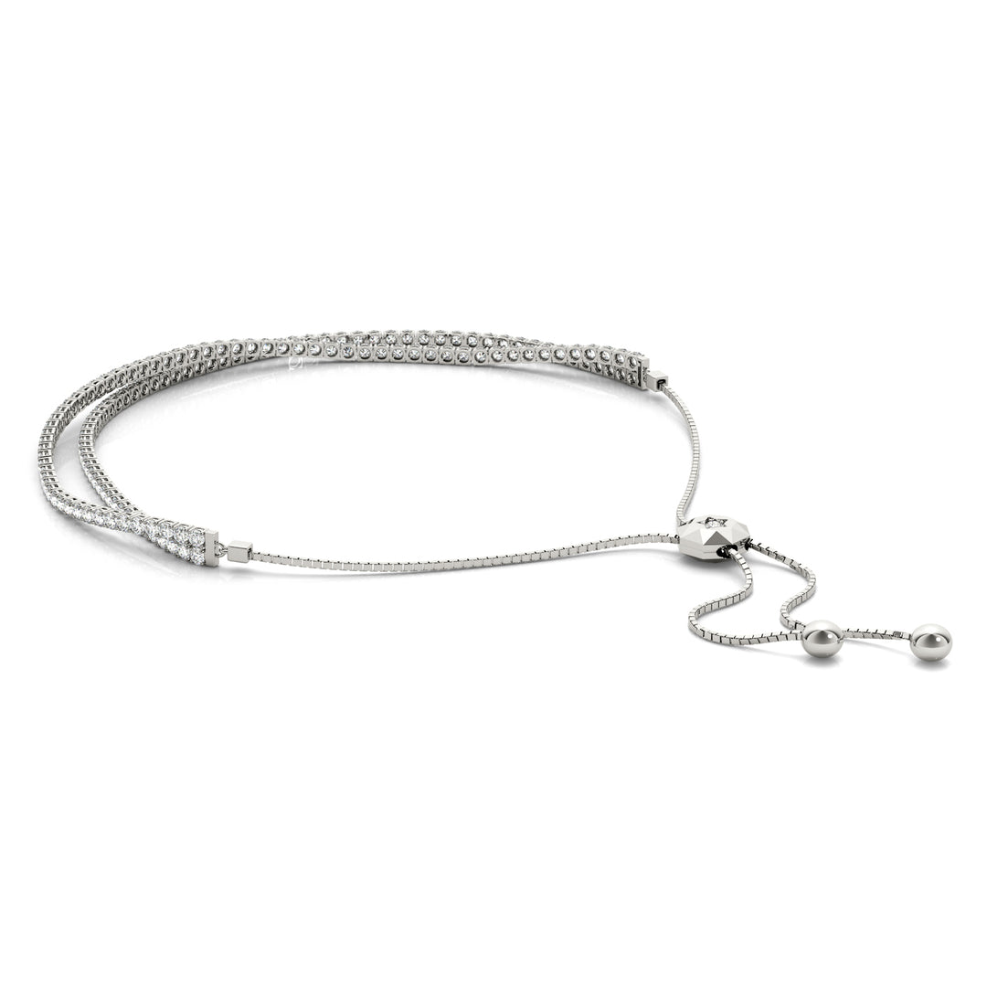 2 1/3 ct tw Lab Diamond In Line Adjustable Tennis Bracelet