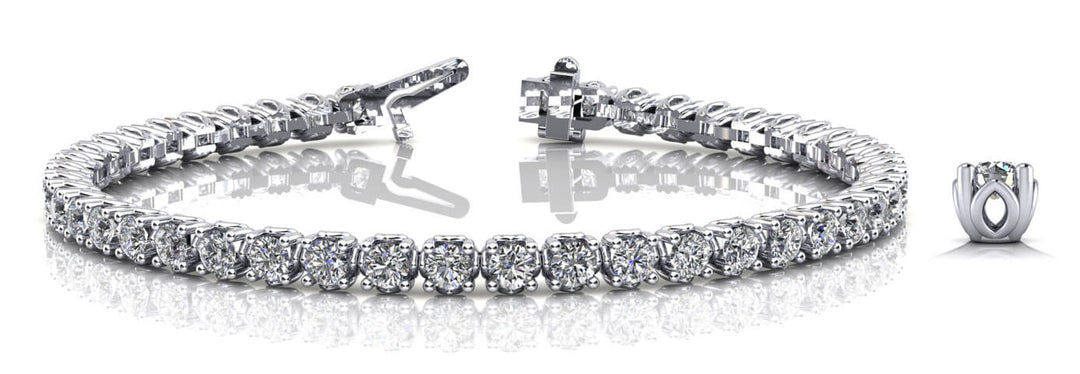 18K White Gold Diamond Inline Bracelet