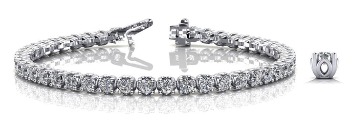 White Gold Lab Diamond Tennis Bracelet