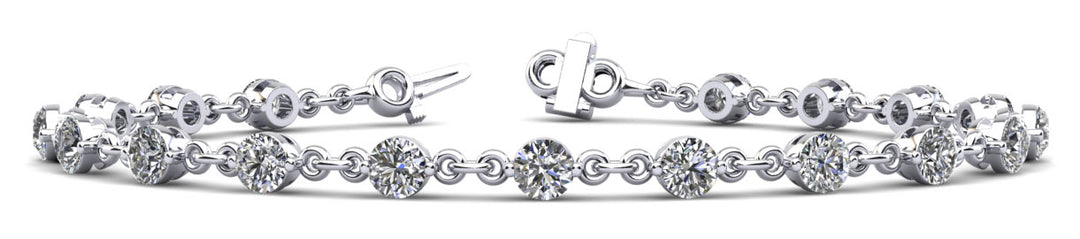 7/8 ct tw Lab Diamond Single Prong Bracelet-Under-Clasp