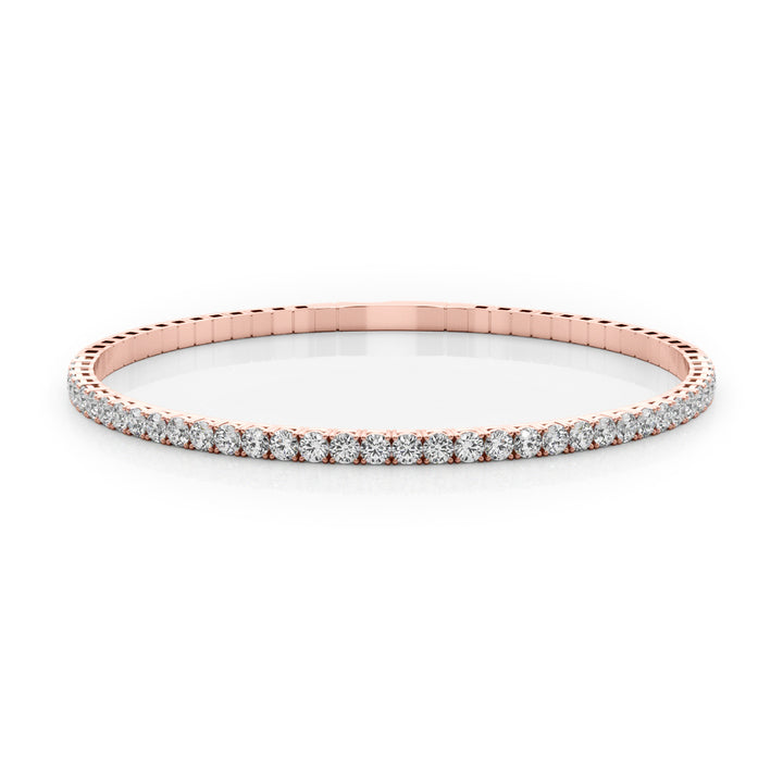 18K Rose Gold Lab Diamond Flex Bangle