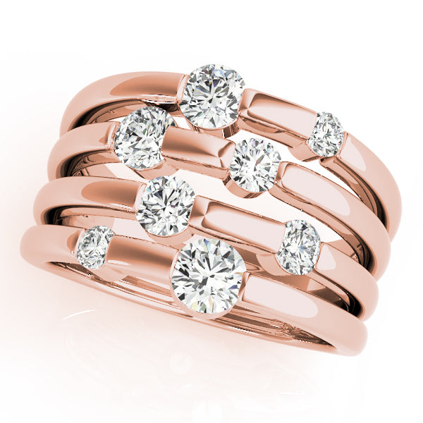 18K Rose Gold Lab Diamond Right Hand Ring