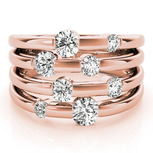 18K Rose Gold Lab Diamond Right Hand Ring