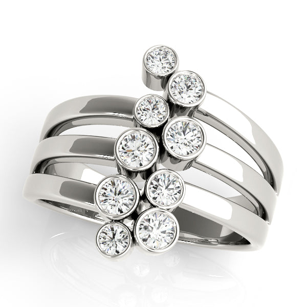 18K White Gold Lab Diamond Right Hand Ring