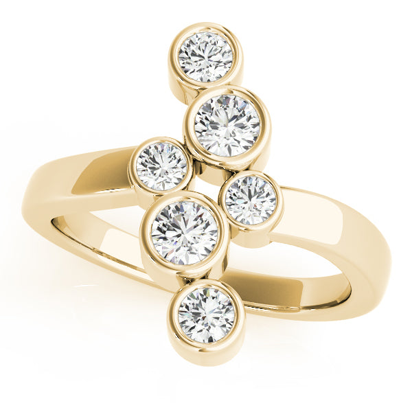 Yellow Gold Lab Diamond Right Hand Fashion Ring