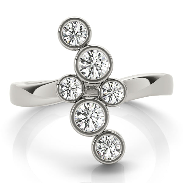 White Platinum Multi-Diamond Right Hand Ring