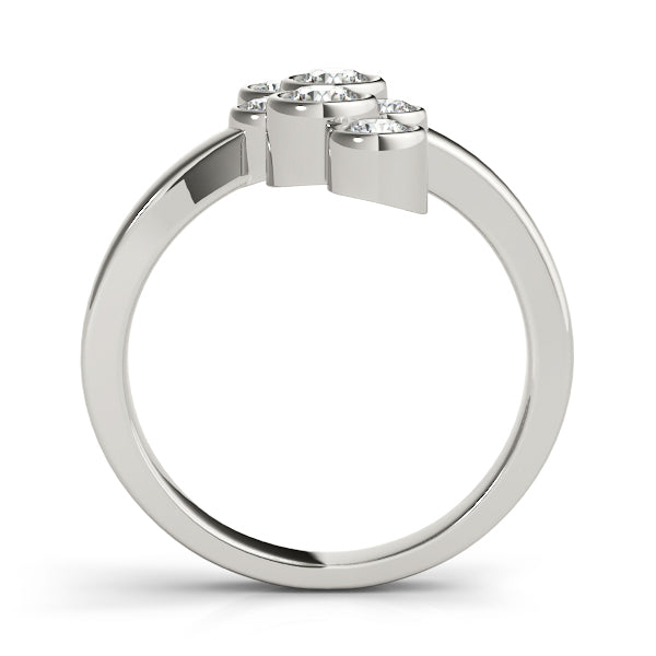 14K White Gold Lab Diamond Right Hand Ring