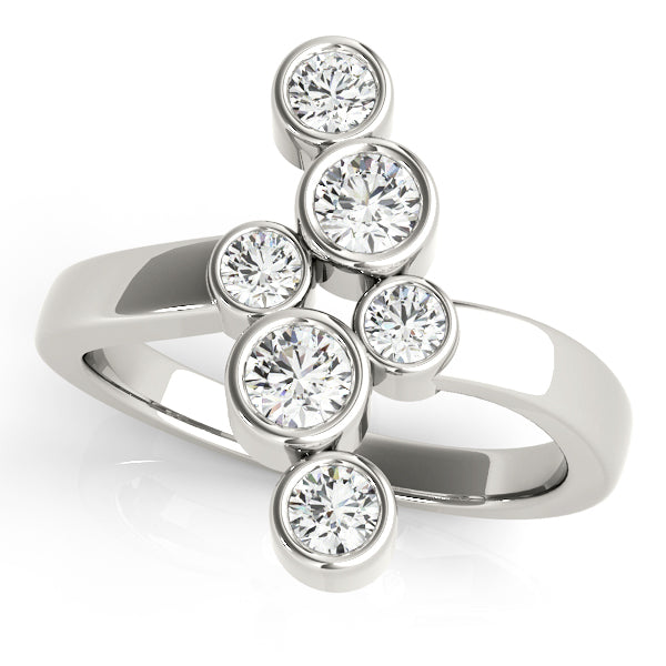 14K White Gold Lab Diamond Right Hand Ring